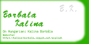 borbala kalina business card